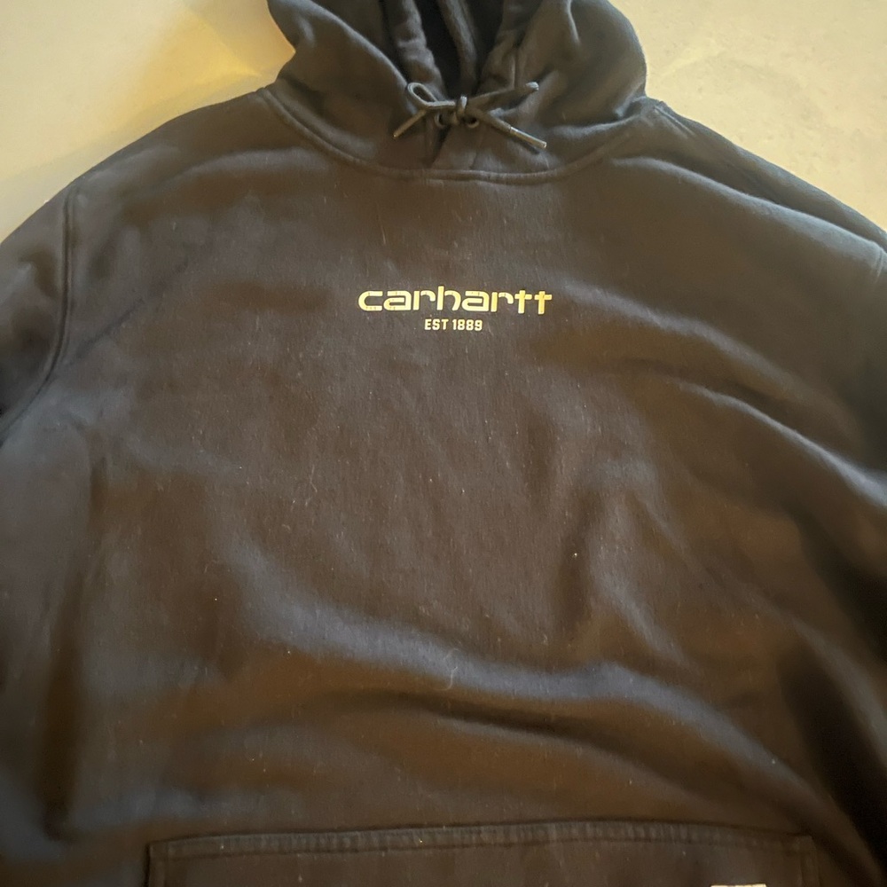 Carhartt Black Sweatshirt with Logo Patch